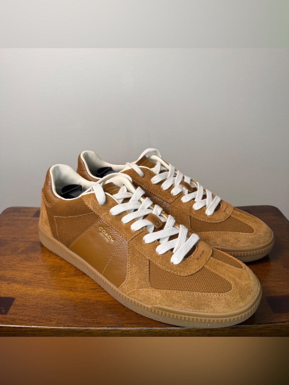 Coach Ellis Sneaker Men’s 9.5D CBX20 Shadow Brown Suede Leather New No Box